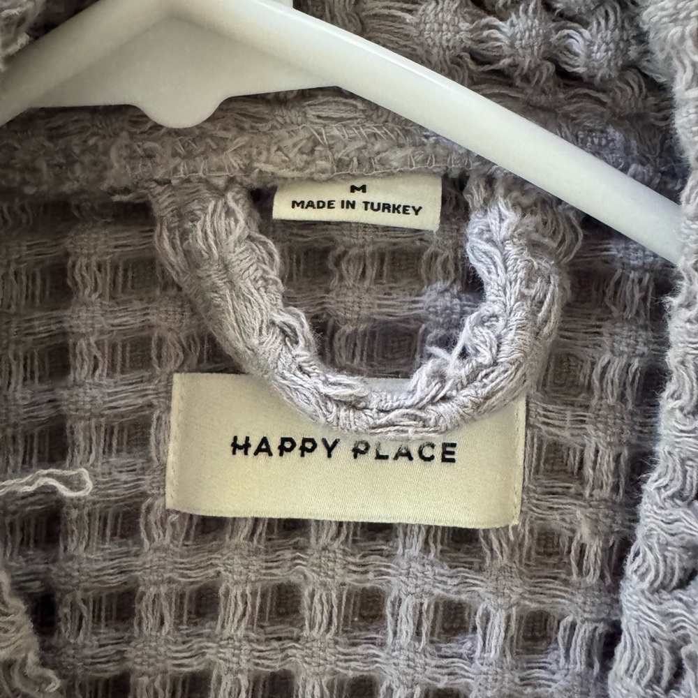 Gray Waffle Knit Robe - Picture 2 of 2